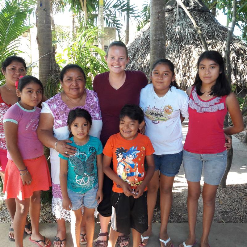 Kristen with Children